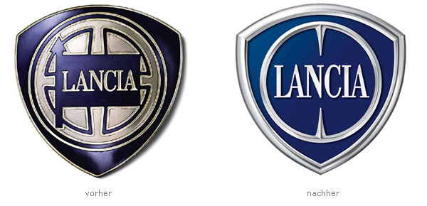 80er//90er Jahre emailliert Selten LANCIA Pin // Pins: LANCIA Logo blau weiss