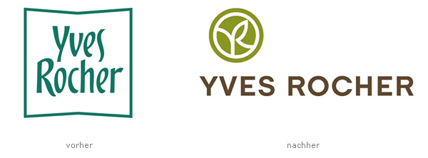 Yves Rocher Logo – vorher und nachher