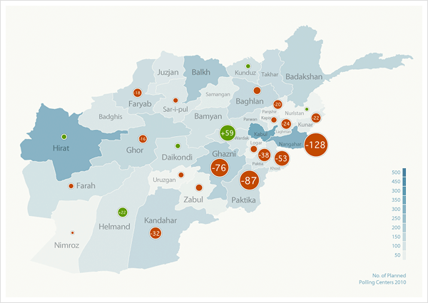 Visualisierung Wahllokale Afghanistan