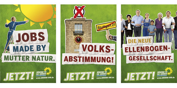 Wahlplakate Die Grünen