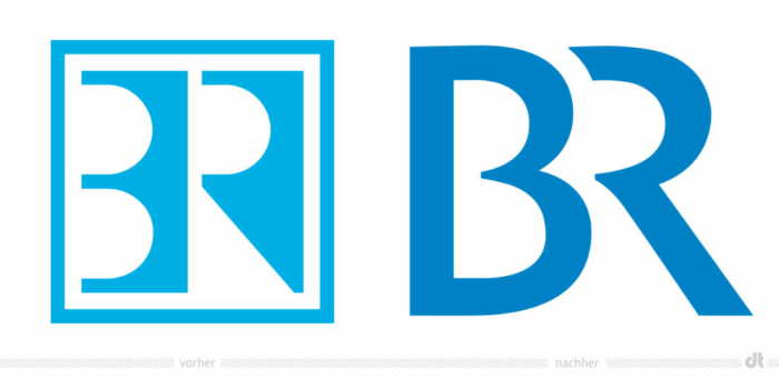 Bayerischer Rundfunk Logo – vorher und nachher