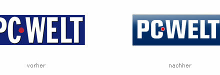 PC-Welt mit modifiziertem Logo