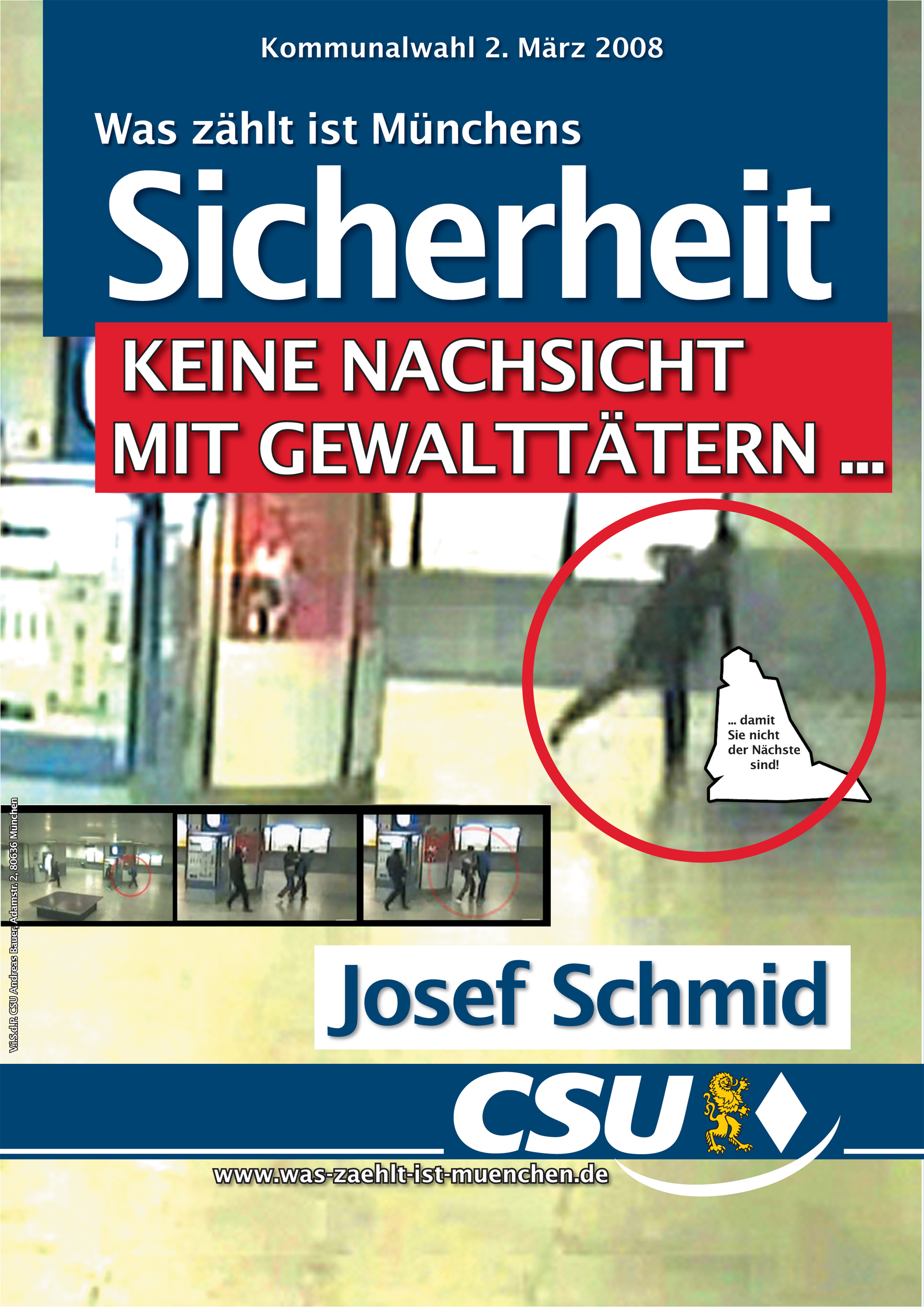 CSU München Plakat Sicherheit