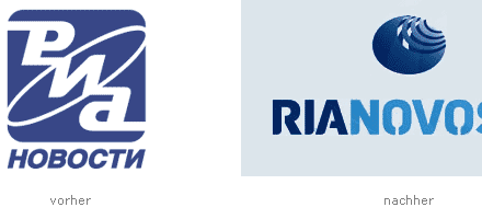 Nachrichtenagentur RIA Novosti stellt neues Logo vor