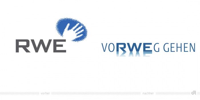 RWE Logo – vorher und nachher