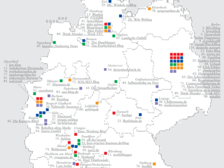 Deutschlandkarte – Erfolgreiche Blogs