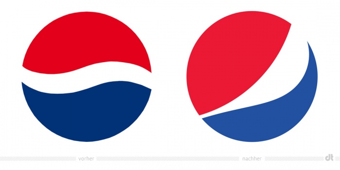 Pepsi Logo – vorher und nachher
