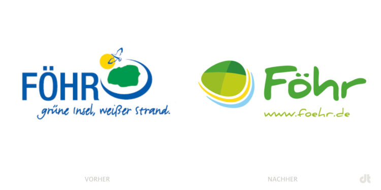 Insel Föhr Logo – vorher und nachher