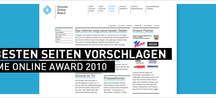 Grimme Online Award startet zum zehnten Mal