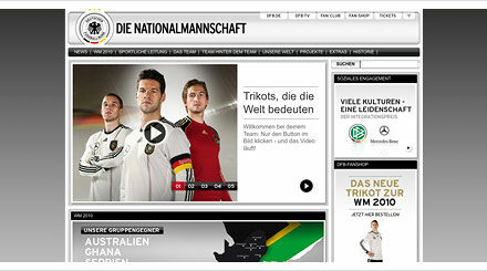 Website des DFB-Teams