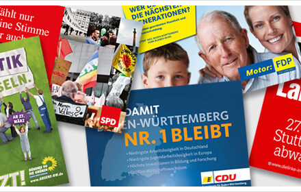 Plakate zur Landtagswahl in Baden-Württemberg 2011