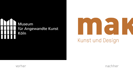 Museum für Angewandte Kunst Köln (MAKK) mit neuem Logo