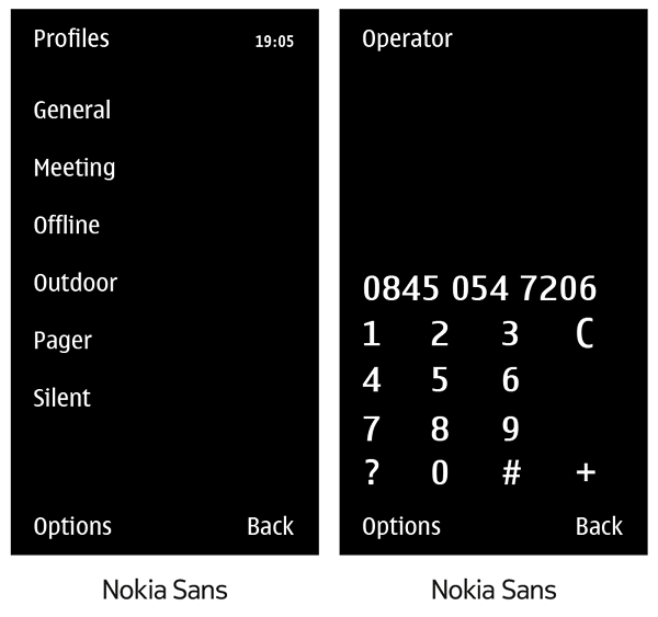 Nokia Sans – Mobile Device