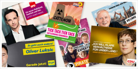 Plakate zur Landtagswahl 2012 im Saarland