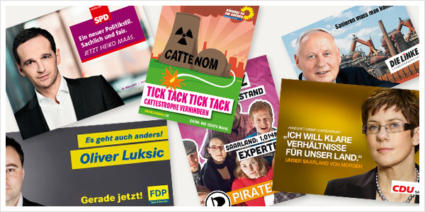 Wahlplakate Saarland 2012