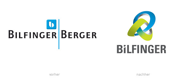 Bilfinger Berger Logo – vorher und nachher