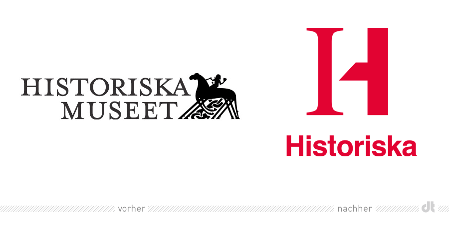 Historiska Museet Logo – vorher und nachher