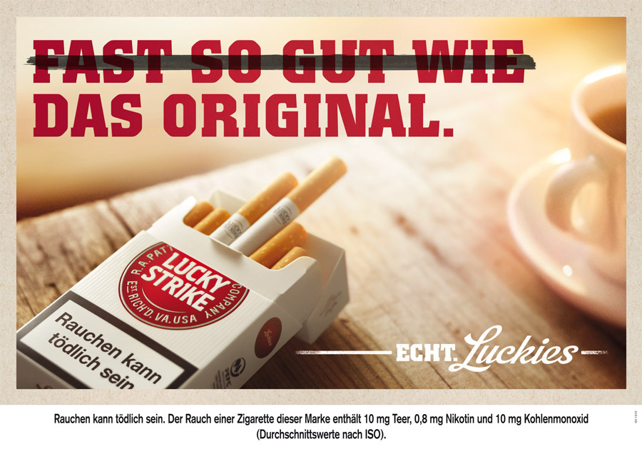 Lucky Strike Anzeige / Werbung 2013