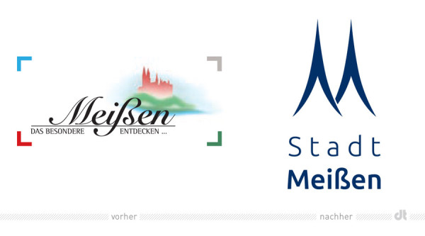 Stadt Meißen Logo – vorher und nachher