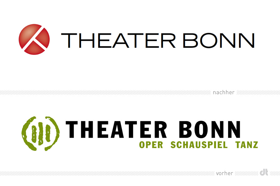 Theater Bonn Logo – vorher und nachher