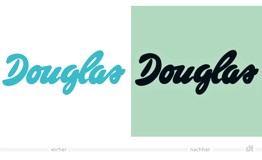 Douglas Logo – vorher und nachher