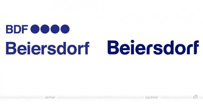 Beiersdorf Logo – vorher und nachher