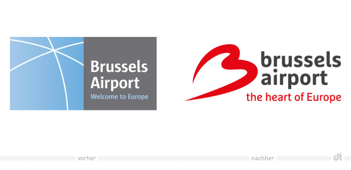 Brussels Airport – Logo vorher und nachher