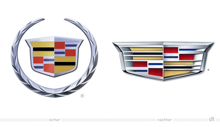 Cadillac Logo – vorher und nachher