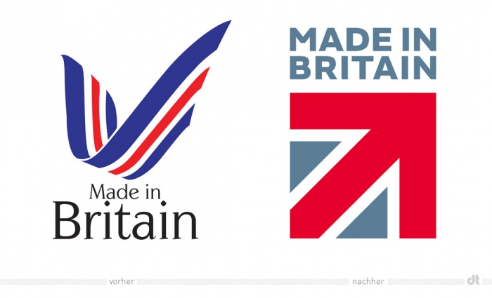 Made in Britain Logo – vorher und nachher
