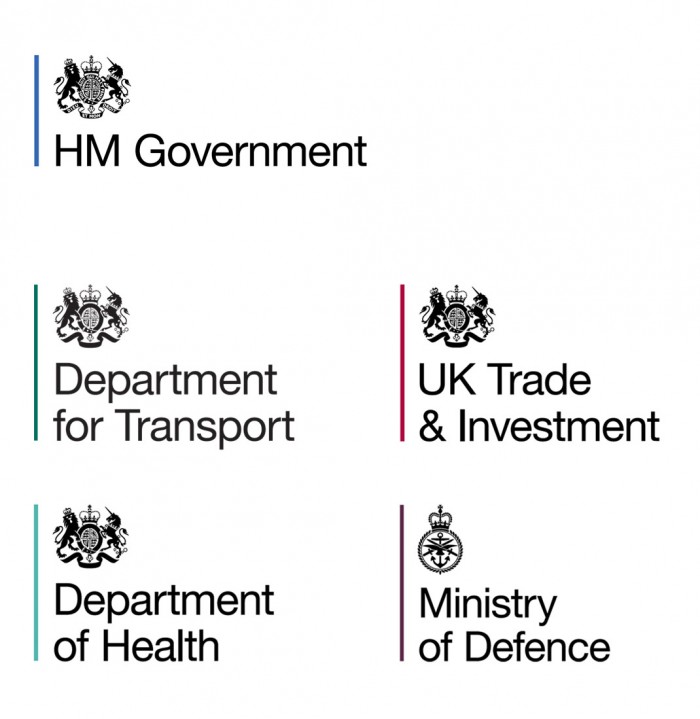 Regierung England – Logos der Ministerien