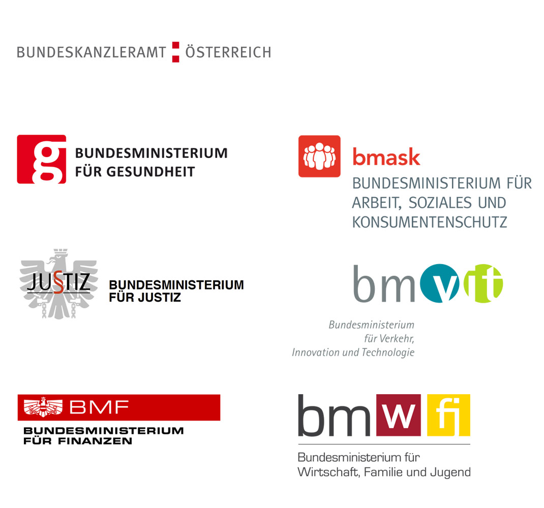 Regierung Österreich – Logos der Ministerien