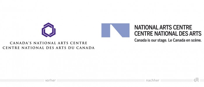 National Arts Centre Logo – vorher und nachher