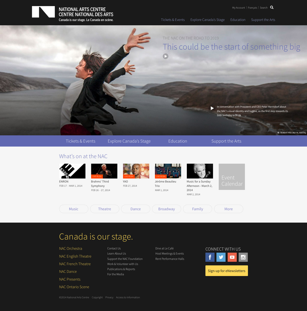 National Arts Centre – Website