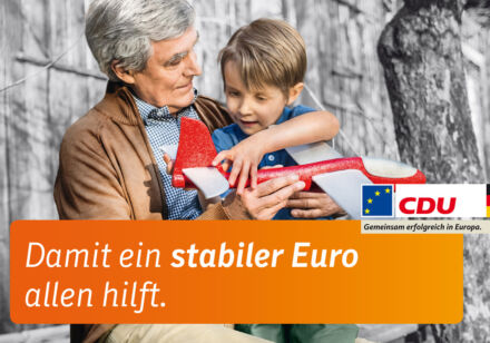 Europawahl 2014 – CDU Großplakat Euro