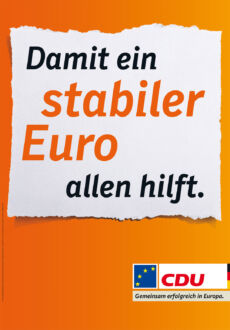 Europawahl 2014 – CDU Plakat Euro