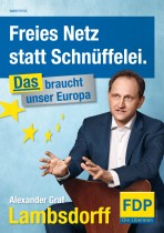 Europawahl 2014 – FDP Plakat Alexaner Graf Lambsdorff