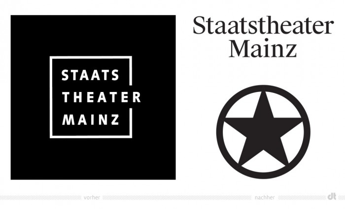 Staatstheater Mainz Logo – vorher und nacher