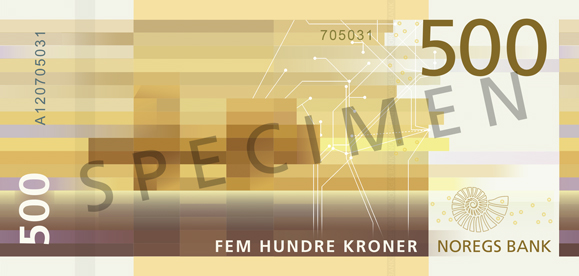 Neue 500-Krone-Note (Rückseite)