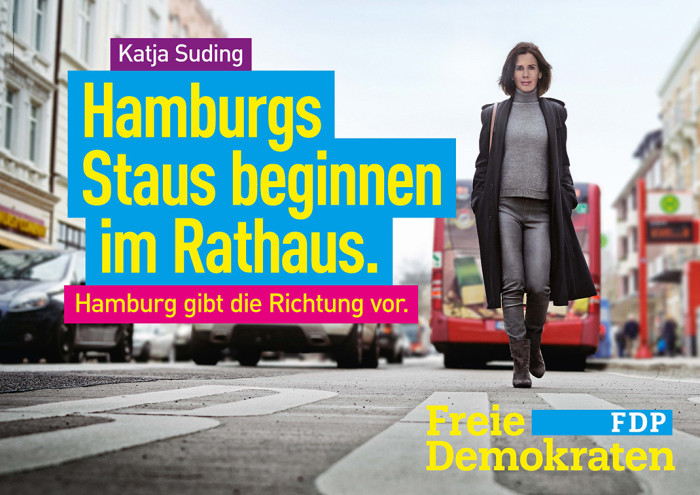 FDP Hamburg Plakat zur Bürgerschaftswahl 2015