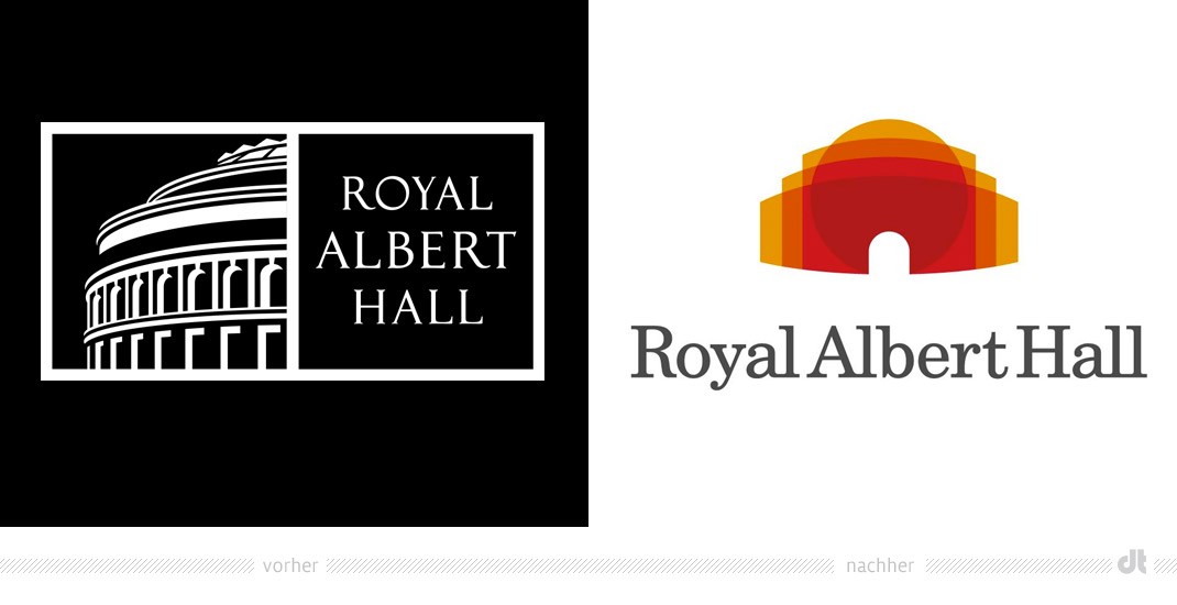 Royal Albert Hall Logo – vorher und nachher
