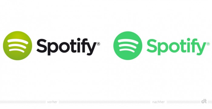 Spotify Logo – vorher und nacher