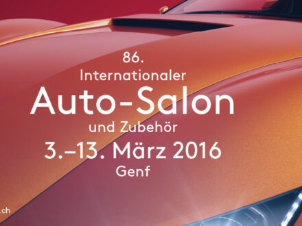 Plakat zum 86. Auto-Salon in Genf