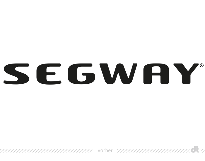 Segway Wortmarke – vorher und nachher
