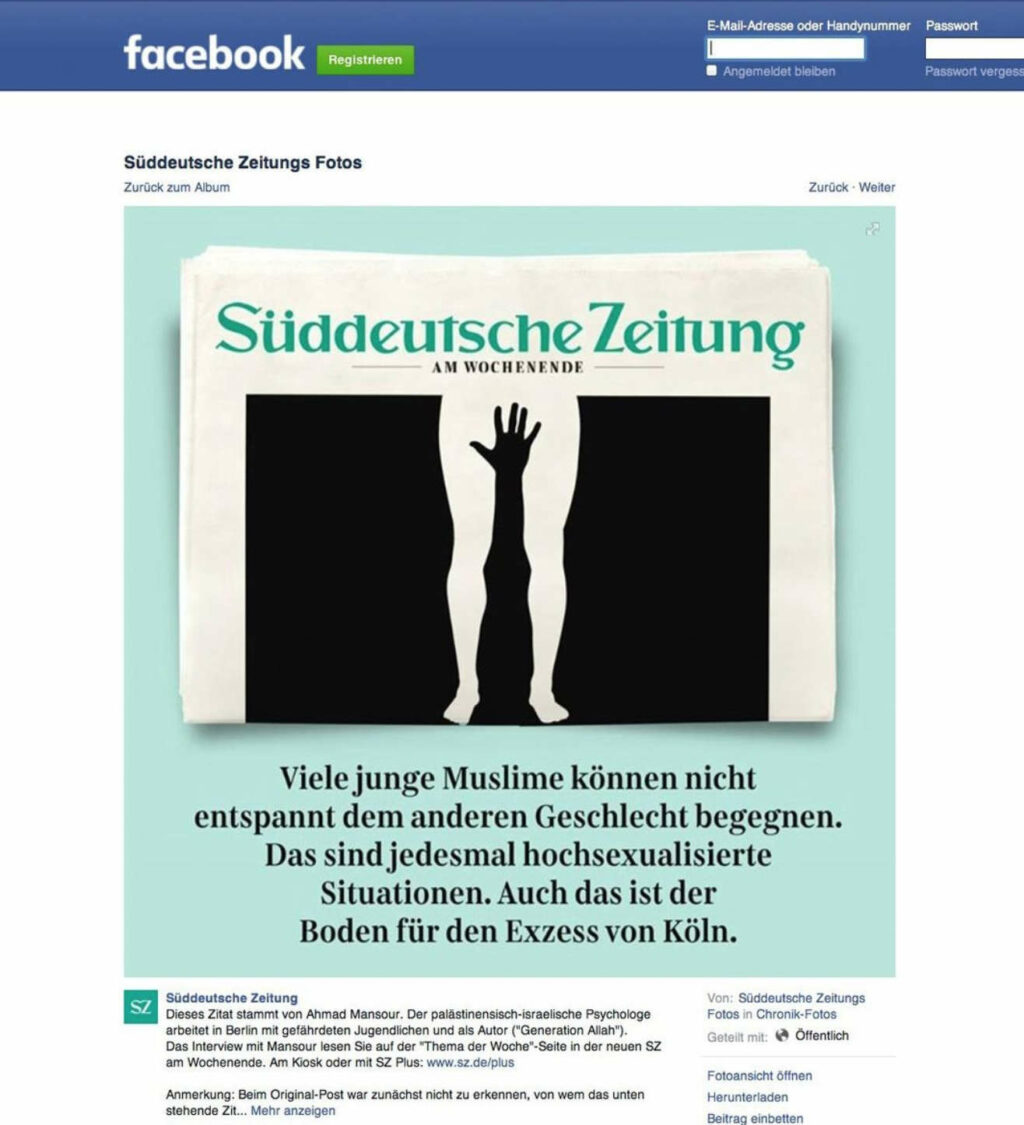 Süddeutsche Zeitung – auf Armlänge, Teaser, Quelle: Spiegel.de