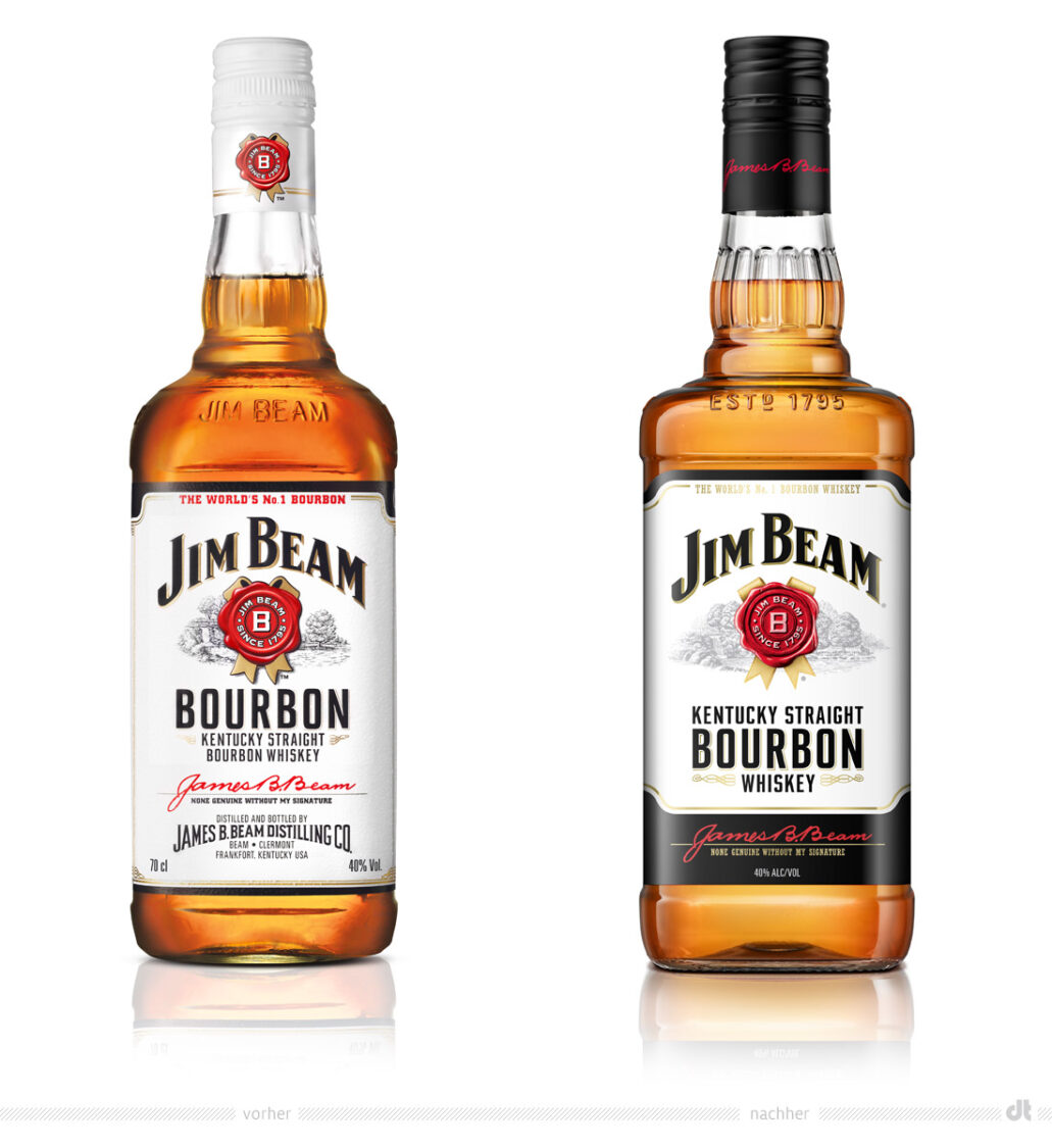 Jim Beam Bourbon Whiskey – vorher und nachher