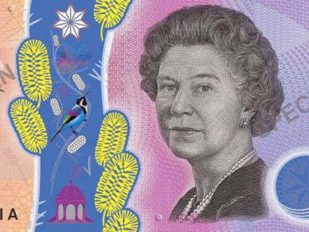 Die neue australische 5-Dollar-Banknote, Erbrochenes, und wie auf schlechten Stil schlechtes Design folgt