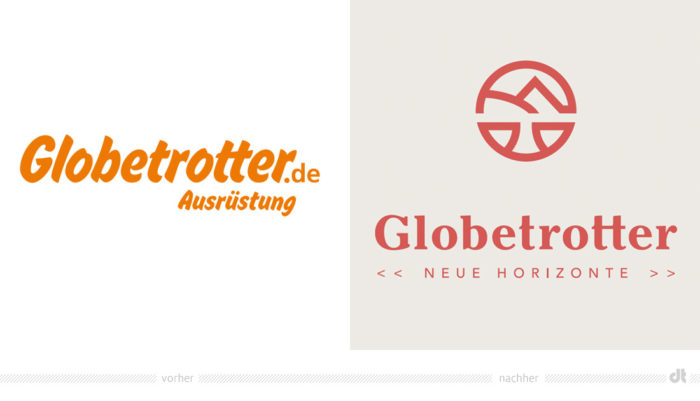 Globetrotter Logo – vorher und nachher