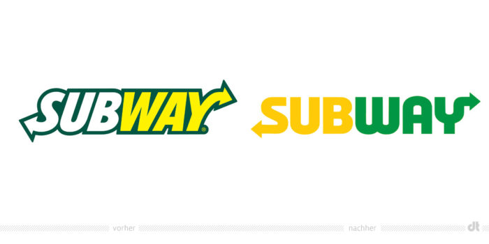 Subway Logo – vorher und nachher