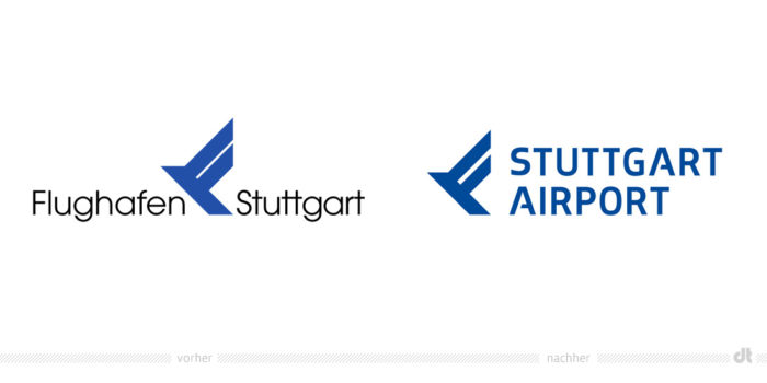 Flughafen Stuttgart Logo – vorher und nachher