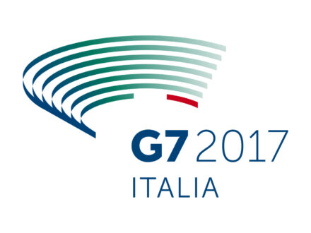 Logo des G7-Gipfels 2017 in Taormina